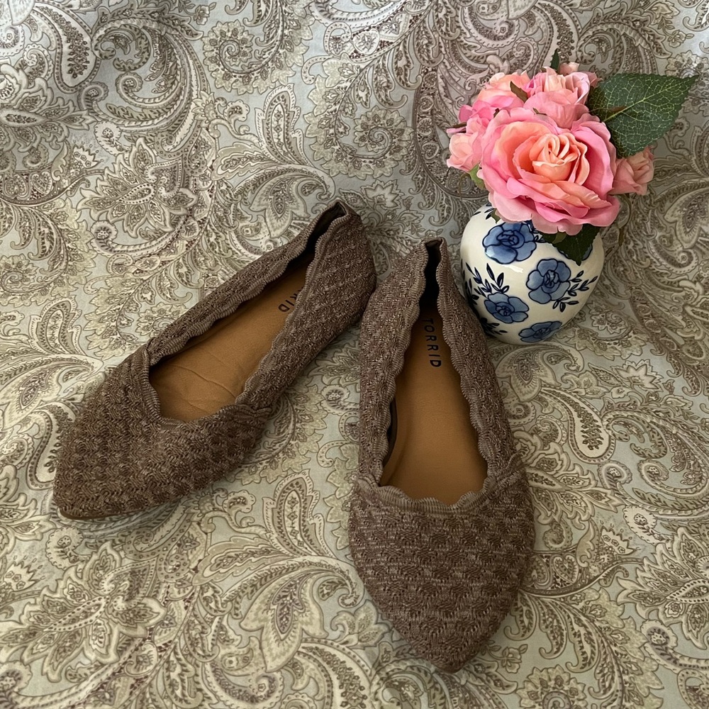 Torrid Brown Woven Flats Slip-On Loafers